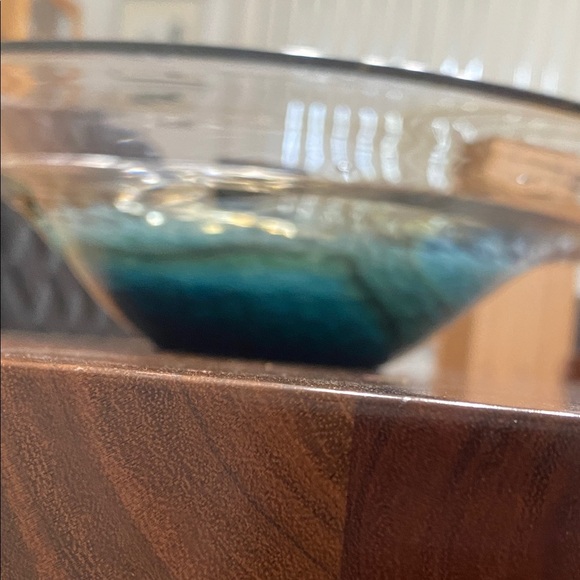 Italian Blown Glass Serving Plate Collectible Luxury Home Decor - Picture 4 of 11